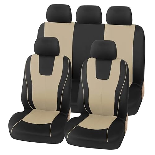 Auto Sitzbezüge für Citroen Ds4 C4 Cactus Ds5 C Crosser C5 Aircross C4 Aircross C3 Aircross C4, Atmungsaktiv Bequem Autositzbezüge Sets, Wasserdichtes Verschleißfest Sitzbezug Sets Innenraum Zubehör von VALKEM