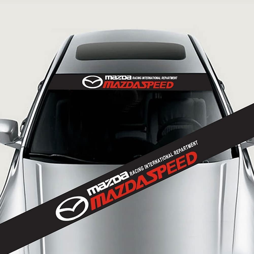 Emblem Auto Aufkleber für Mazda 2 3 6, Auto Body Logo Buchstaben Wort Abzeichen Sticker, Auto Frontklappe Trunk Autoaufkleber Körper Styling Zubehör von VALKEM