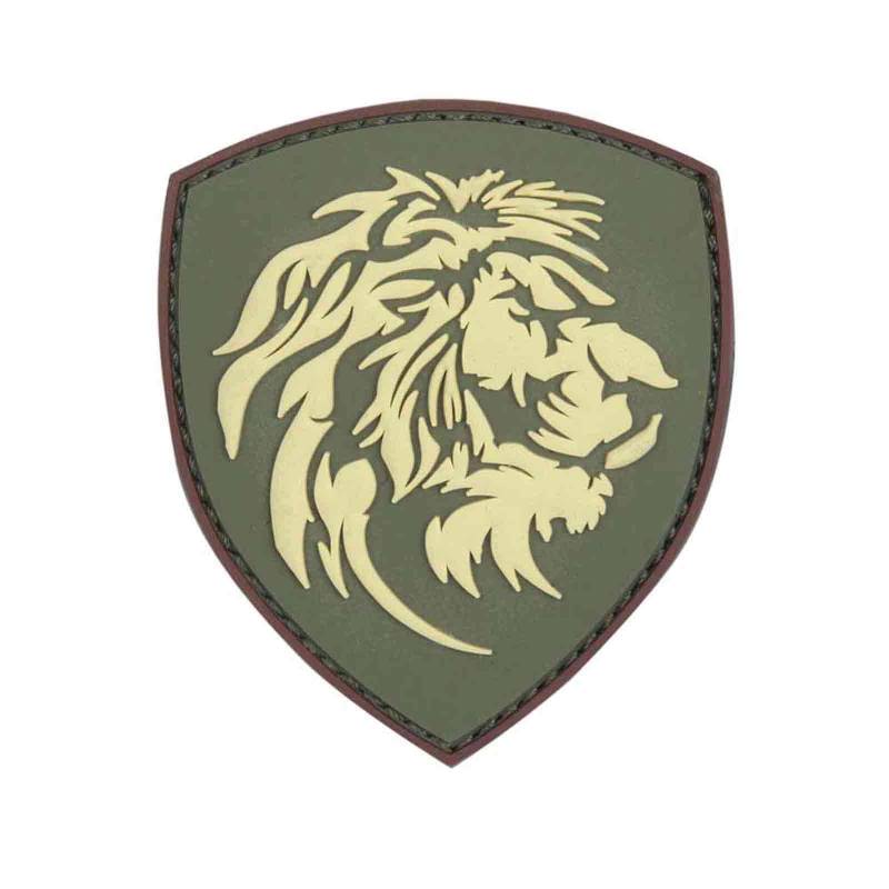 VAN OS 3D PVC Patch Löwe grün Klett Abzeichen Lion von VAN OS