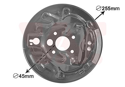Van Wezel Abdeckblech, Bremstrommel [Hersteller-Nr. 7620374] für Skoda von VAN WEZEL