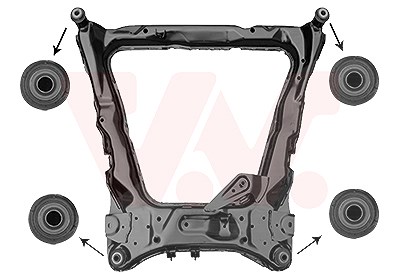 Van Wezel Hilfsrahmen/Aggregateträger [Hersteller-Nr. 3389690] für Nissan von VAN WEZEL