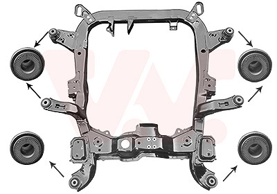 Van Wezel Hilfsrahmen/Aggregateträger [Hersteller-Nr. 3742690] für Opel von VAN WEZEL