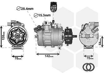 Van Wezel Kompressor, Klimaanlage [Hersteller-Nr. 5800K087] für VW von VAN WEZEL