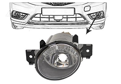 Van Wezel Nebelscheinwerfer [Hersteller-Nr. 3341997] für Nissan, Renault von VAN WEZEL