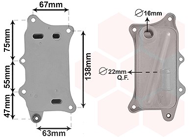 Van Wezel Ölkühler, Motoröl [Hersteller-Nr. 03013709] für Audi von VAN WEZEL