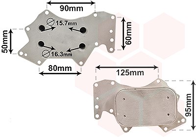 Van Wezel Ölkühler, Motoröl [Hersteller-Nr. 03013711] für Audi, VW von VAN WEZEL