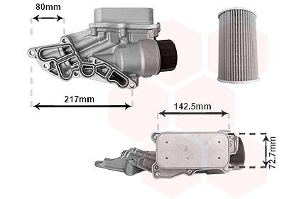 Van Wezel Ölkühler, Motoröl [Hersteller-Nr. 30013688] für Mercedes-Benz von VAN WEZEL