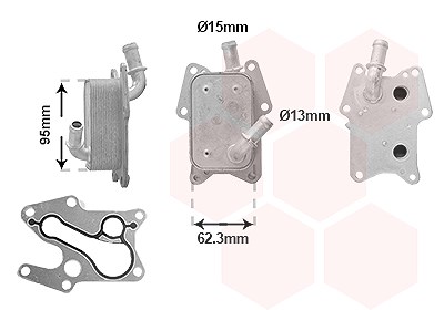 Van Wezel Ölkühler, Motoröl [Hersteller-Nr. 30013726] für Mercedes-Benz von VAN WEZEL