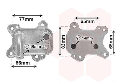 Van Wezel Ölkühler, Motoröl [Hersteller-Nr. 37013715] für Opel, Vauxhall von VAN WEZEL