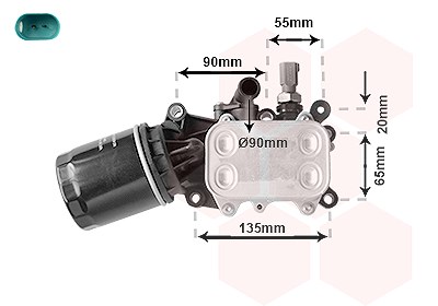 Van Wezel Ölkühler, Motoröl [Hersteller-Nr. 58013722] für Audi, Seat, Skoda, VW von VAN WEZEL