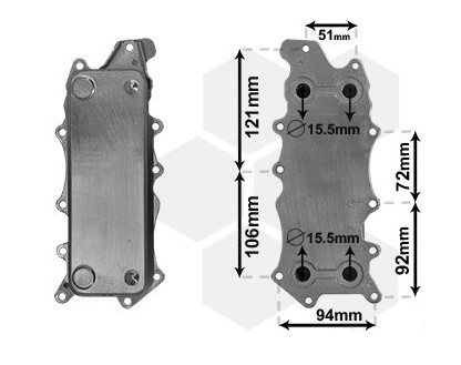 VAN WEZEL Ölkühler MERCEDES-BENZ,JEEP,CHRYSLER 30013701 6421800001,6421800165,6421880001 Ölkühler, Motoröl A6421800165,A6421880001 von VAN WEZEL