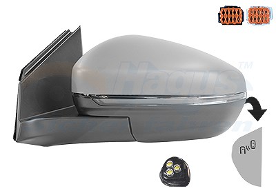 Van Wezel Außenspiegel [Hersteller-Nr. 0967827] für Citroën, Peugeot von VAN WEZEL