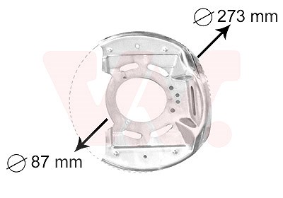 Van Wezel Deckblech für Bremsscheibe vorne [Hersteller-Nr. 3763371] für Audi, Opel von VAN WEZEL