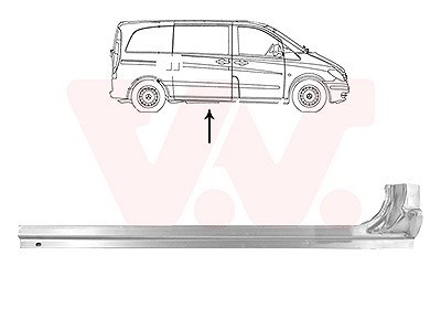 Van Wezel Einstiegsblech [Hersteller-Nr. 3081110] für Mercedes-Benz von VAN WEZEL
