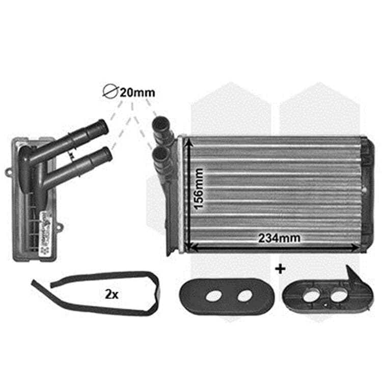 Van Wezel Heizungsk?hler Audi A3 Seat Arosa Cordoba Skoda Octavia VW Golf Van Wezel Heizungsk?hler Audi A3 Seat Arosa Cordoba Skoda Octavia VW Golf von VAN WEZEL