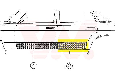 Van Wezel Hintertürblech, Reparaturstück [Hersteller-Nr. 3010177] für Mercedes-Benz von VAN WEZEL