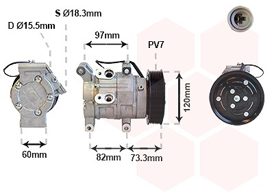Van Wezel Kompressor, Klimaanlage [Hersteller-Nr. 5300K625] für Toyota von VAN WEZEL