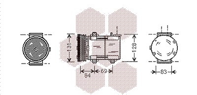 Van Wezel Kompressor Klimaanlage [Hersteller-Nr. 1800K167] für Ford von VAN WEZEL