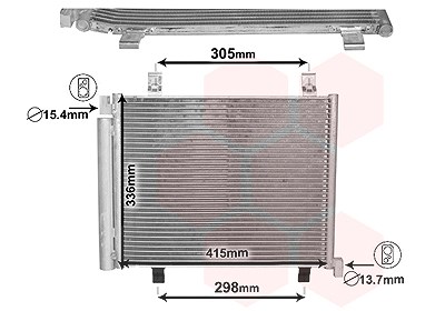 Van Wezel Kondensator, Klimaanlage [Hersteller-Nr. 58005327] für Seat, Skoda, VW von VAN WEZEL