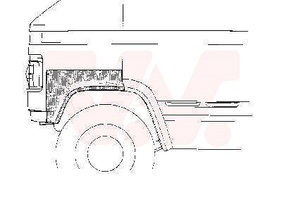 Van Wezel Kotflügel, vorn, Reparaturstück, Kante [Hersteller-Nr. 3050.56] für Mercedes-Benz von VAN WEZEL