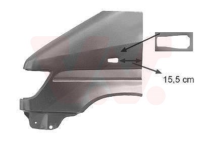 Van Wezel Kotflügel, vorn, m/Blinkerloch, 98- [Hersteller-Nr. 3075655] für Mercedes-Benz von VAN WEZEL