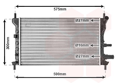 Van Wezel Kühler, 500 x 305 mm [Hersteller-Nr. 18002218] für Ford, Mazda von VAN WEZEL