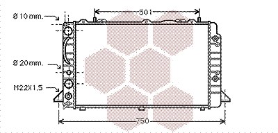 Van Wezel Kühler, Motorkühlung [Hersteller-Nr. 03002090] für Audi von VAN WEZEL