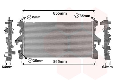 Van Wezel Kühler, Motorkühlung [Hersteller-Nr. 09012711] für Fiat von VAN WEZEL