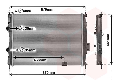 Van Wezel Kühler, Motorkühlung [Hersteller-Nr. 13002414] für Nissan von VAN WEZEL