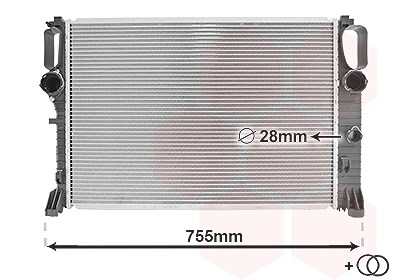 Van Wezel Kühler, Motorkühlung [Hersteller-Nr. 30002449] für Mercedes-Benz von VAN WEZEL