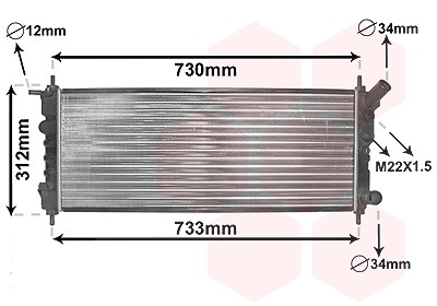 Van Wezel Kühler, Motorkühlung [Hersteller-Nr. 37002263] für Opel von VAN WEZEL