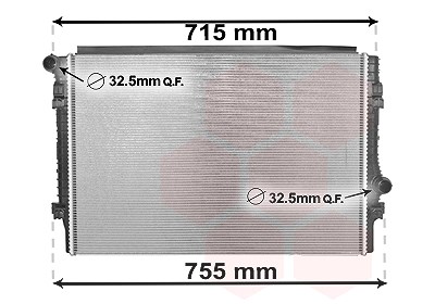 Van Wezel Kühler, Motorkühlung [Hersteller-Nr. 58002336] für Audi, Cupra, Seat, Skoda, VW von VAN WEZEL