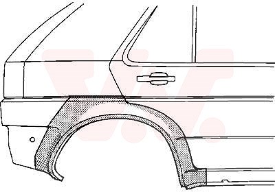 Van Wezel Radlauf hinten, 5-Türig,( Kombi), Beifahrerseite [Hersteller-Nr. 3736148] für Opel von VAN WEZEL