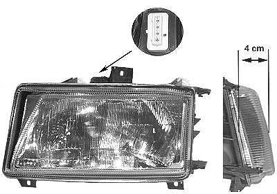 Van Wezel Scheinwerfer, H4, autom. Einstlg., [Hersteller-Nr. 4912944] für Seat von VAN WEZEL