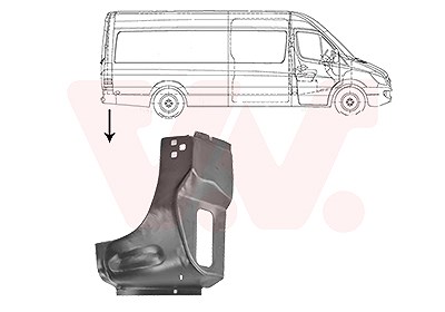 Van Wezel Seitenwand [Hersteller-Nr. 3077134] für Mercedes-Benz, VW von VAN WEZEL