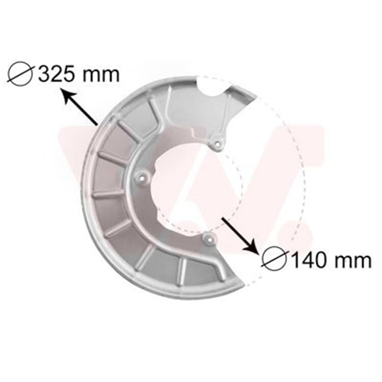 Van Wezel Spritzblech vorne rechts Audi Seat Skoda VW von VAN WEZEL