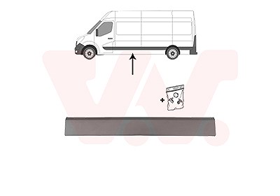 Van Wezel Zier-/Schutzleiste, Seitenwand [Hersteller-Nr. 3799423] für Nissan, Opel, Renault von VAN WEZEL