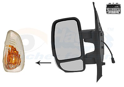 Van Wezel Außenspiegel [Hersteller-Nr. 3799807] für Nissan, Opel, Renault von VAN WEZEL