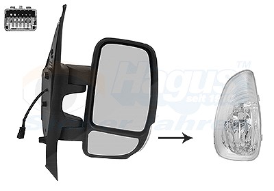 Van Wezel Außenspiegel [Hersteller-Nr. 3799818] für Nissan, Opel, Renault von VAN WEZEL