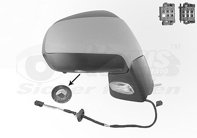 Van Wezel Außenspiegel [Hersteller-Nr. 4076818] für Peugeot von VAN WEZEL