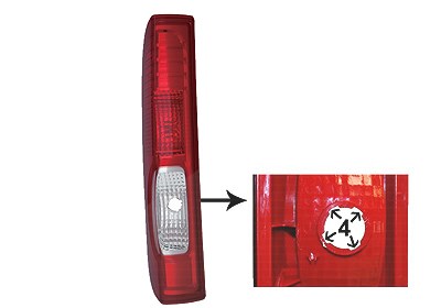 Van Wezel Heckleuchte links (Fahrerseite), Blinker glasklar [Hersteller-Nr. 4395931] für Nissan, Opel, Renault von VAN WEZEL