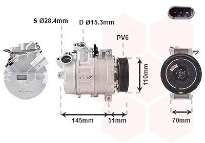 Van Wezel Kompressor, Klimaanlage [Hersteller-Nr. 0600K384] für BMW von VAN WEZEL