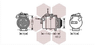 Van Wezel Kompressor, Klimaanlage [Hersteller-Nr. 0600K385] für BMW von VAN WEZEL