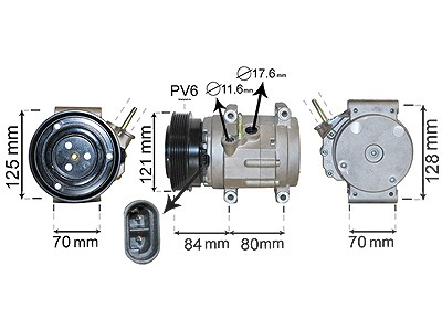 Van Wezel Kompressor, Klimaanlage [Hersteller-Nr. 0800K037] für Chevrolet, Opel von VAN WEZEL