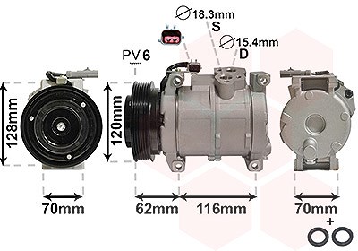 Van Wezel Kompressor, Klimaanlage [Hersteller-Nr. 0700K109] für Chrysler von VAN WEZEL