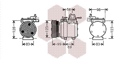 Van Wezel Kompressor, Klimaanlage [Hersteller-Nr. 8200K221] für Hyundai von VAN WEZEL