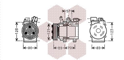 Van Wezel Kompressor, Klimaanlage [Hersteller-Nr. 8200K257] für Hyundai von VAN WEZEL