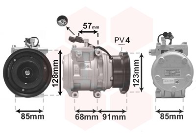 Van Wezel Kompressor, Klimaanlage [Hersteller-Nr. 8300K145] für Hyundai, Kia von VAN WEZEL