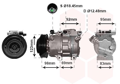 Van Wezel Kompressor, Klimaanlage [Hersteller-Nr. 8200K239] für Hyundai, Kia von VAN WEZEL