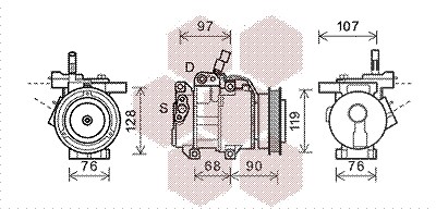 Van Wezel Kompressor, Klimaanlage [Hersteller-Nr. 8300K161] für Kia von VAN WEZEL